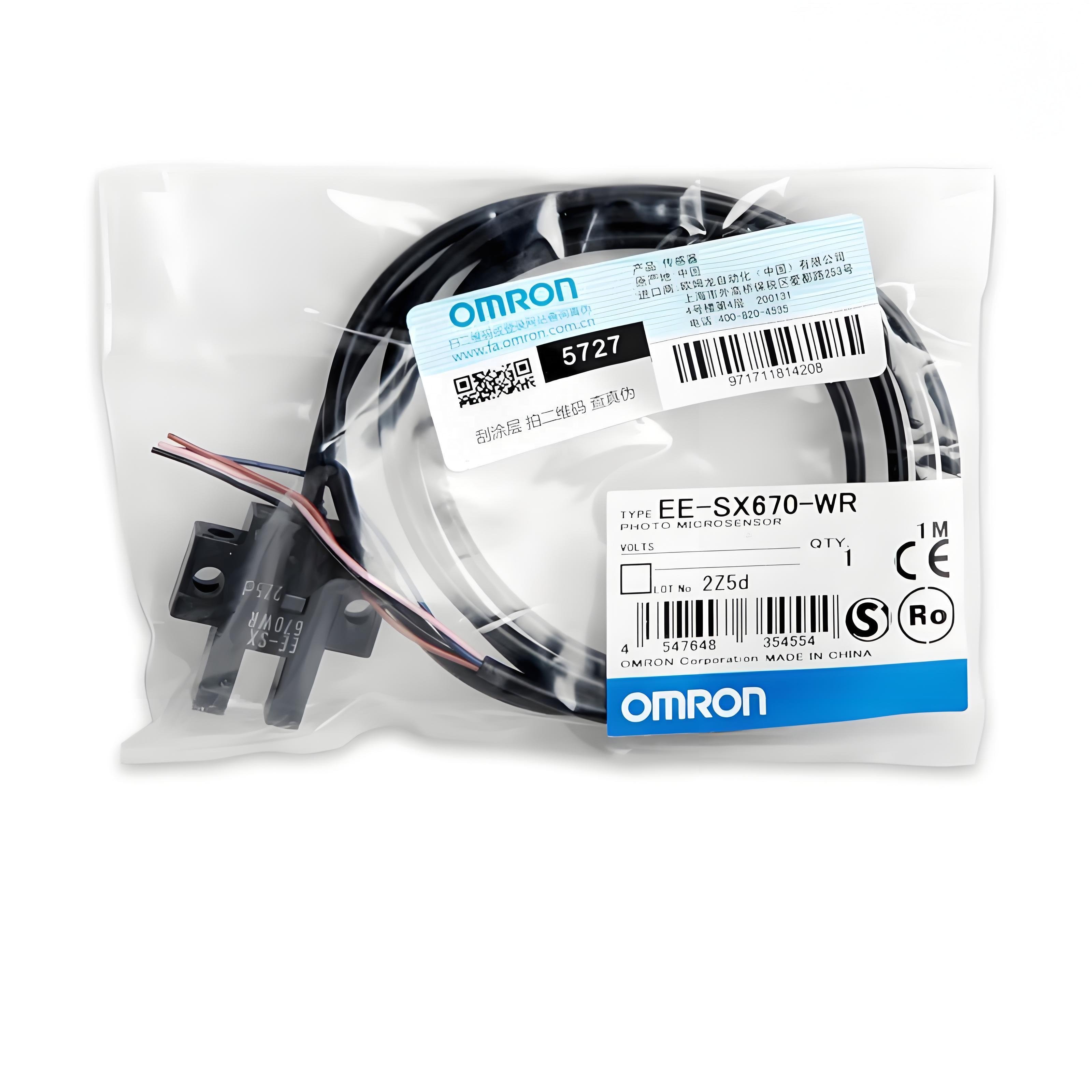 OMRONs Original New Photoelectric Sensor EE-SX675P-WR 1M Photomicrosensor EE-SX67 Series Through Beam 24 V To 5 V