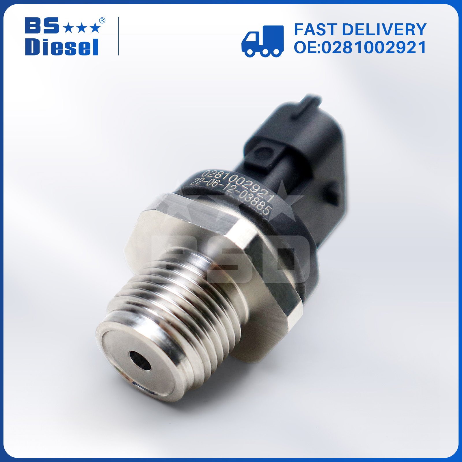 Automotive Parts Auto Sensors Fuel Rail Pressure Sensor 0281002921 for Fiat Iveco Honda Nissan Opel Renault