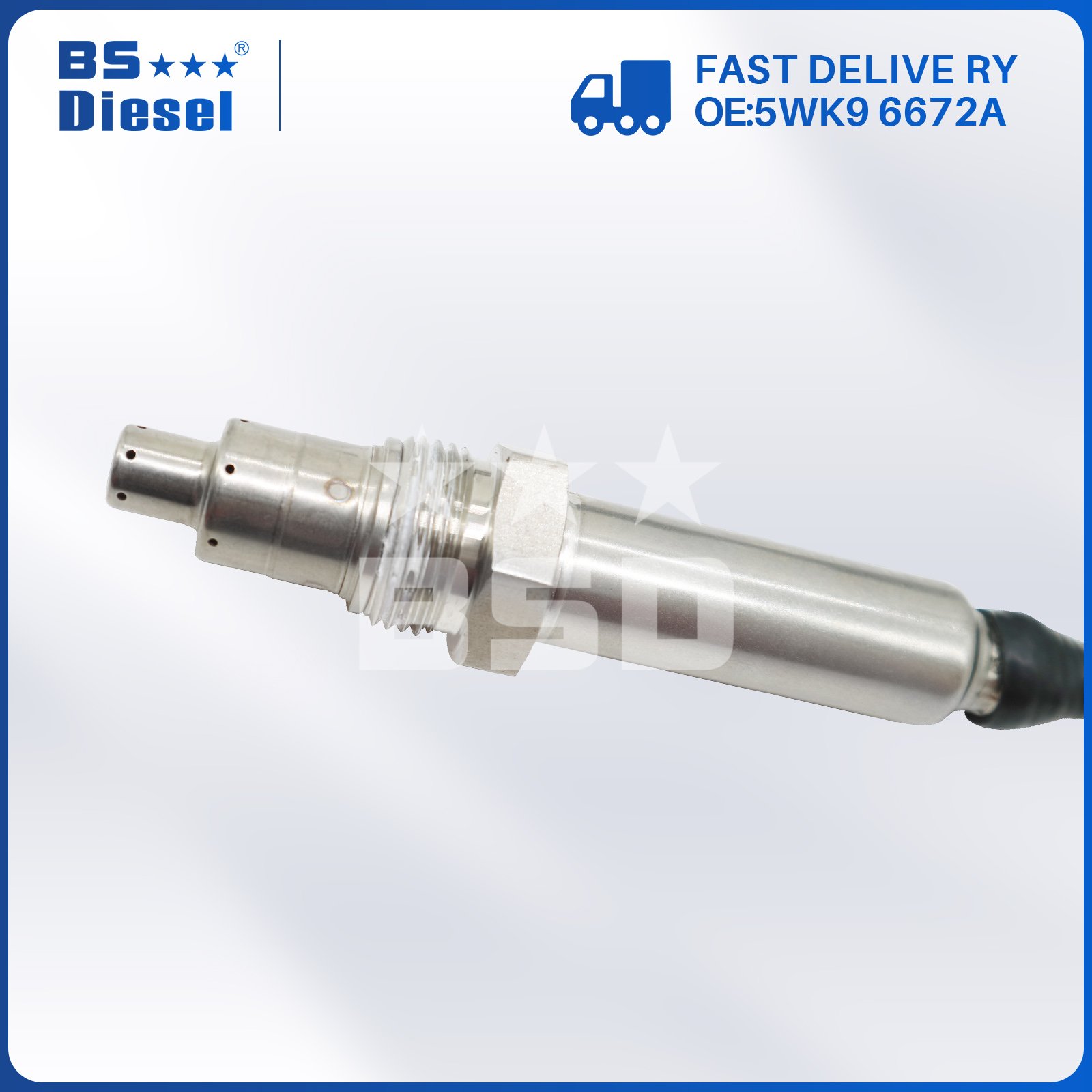 Car Spare Parts Nox Sensor 5WK9 6672A 2871974 2894943RX Nitrogen Oxygen Sensor 5WK96672A for Cummins 12V 1095mm