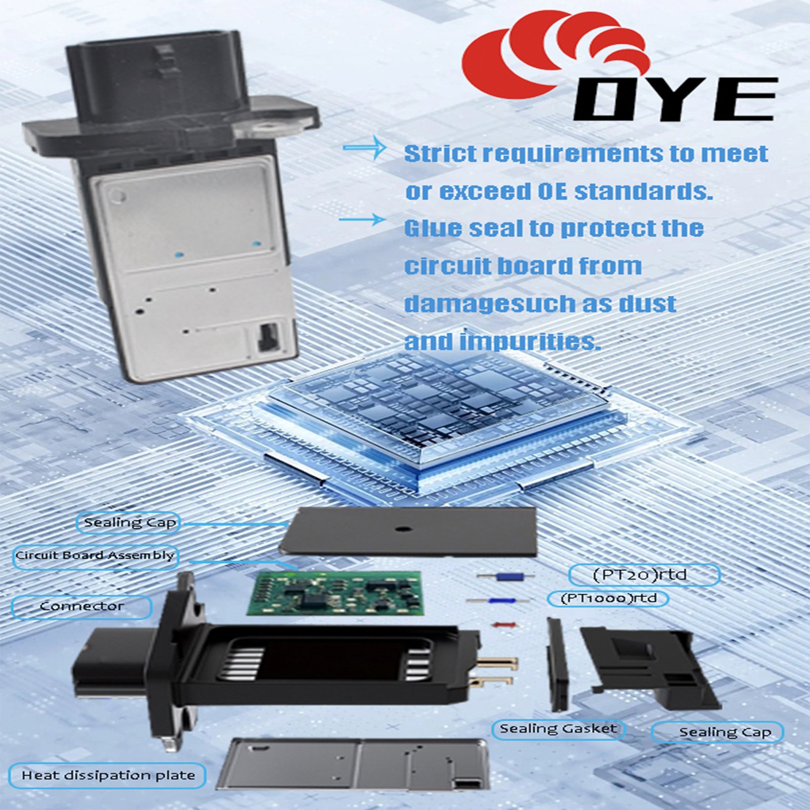 Volvo High quality Auto Sensores de flujo de aire Mass Air Flow Meter MAF Sensor 0280218088 31342362 for Volvo V70 S60 OYE146