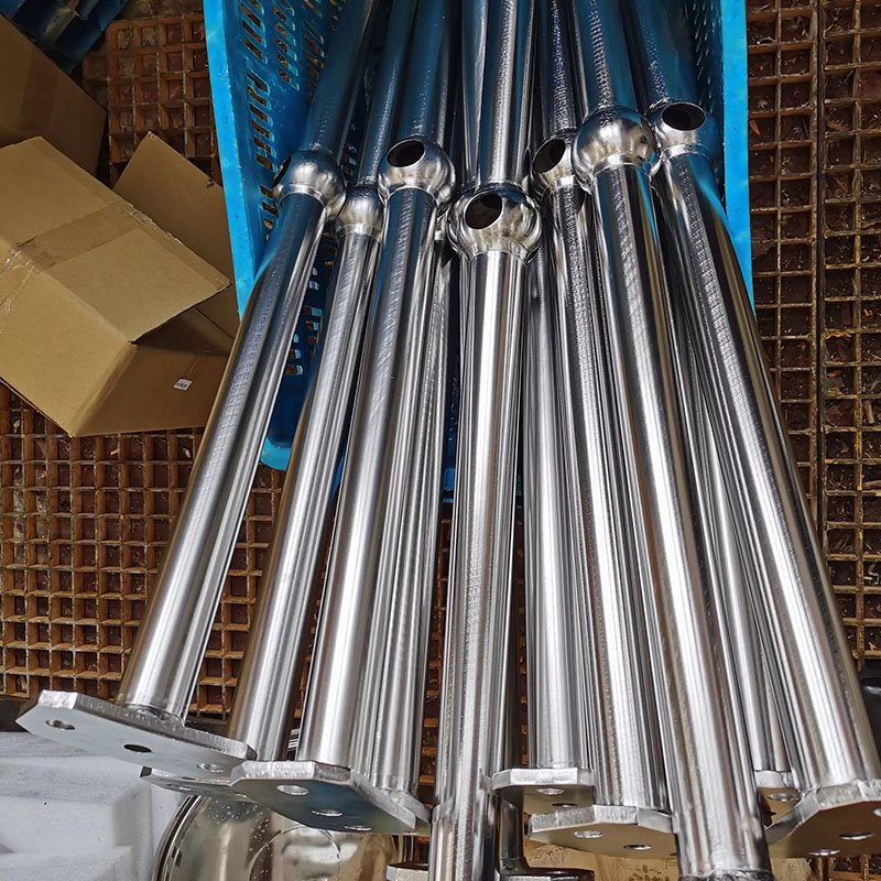 New Designs Simple Steel Handrail Stainless Outdoor Stair Handrail for Construction Site