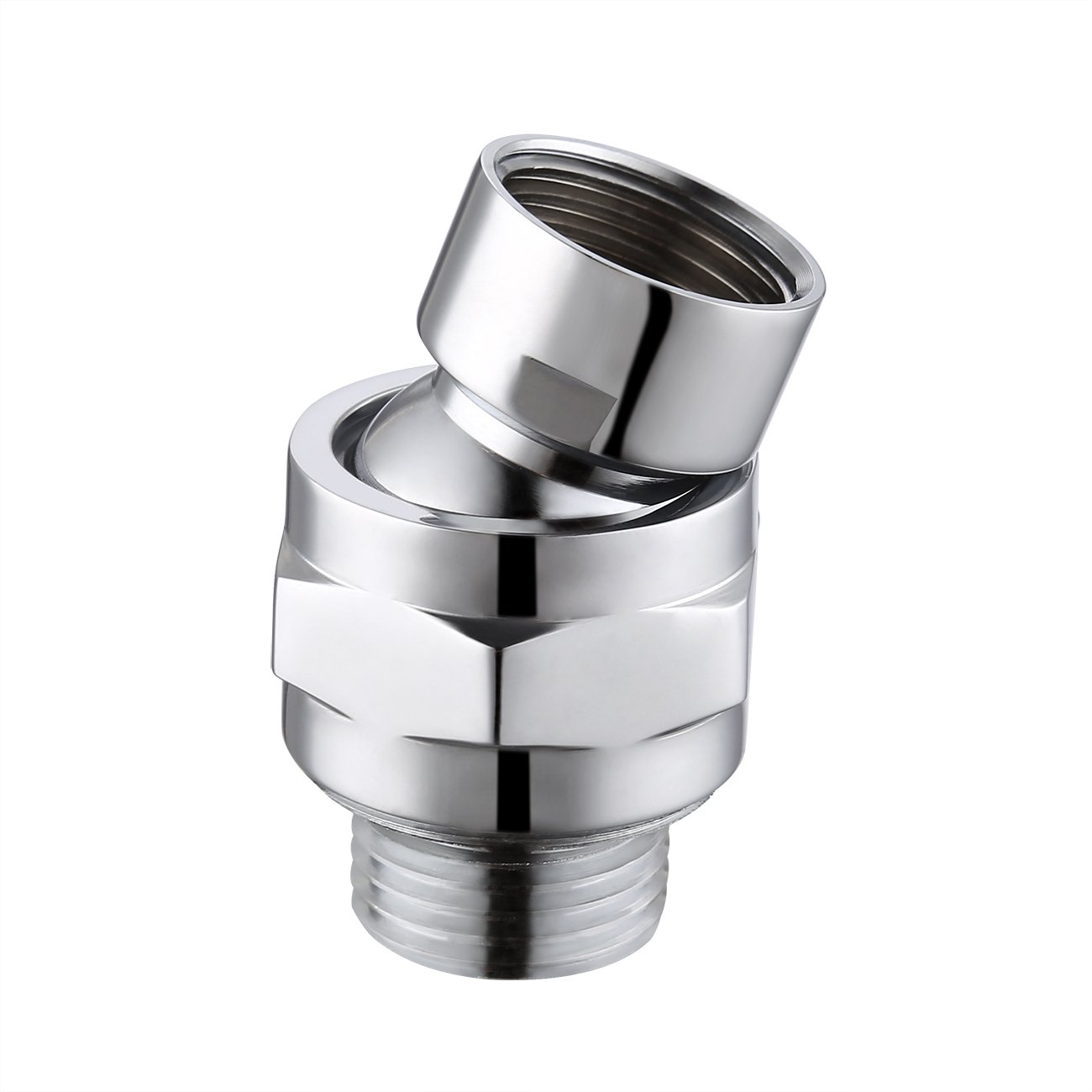 Universal Showering Component Shower Connector Ball Joint Solid Brass Adjustable Shower Arm Connector