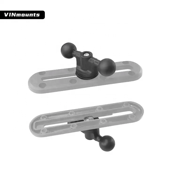 Matt Black 1''B Ball Head Double Ball Head Adapter Extension Joint Mount Adapter Connect Dashboard Car Vehicle Accessories