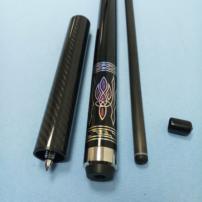 Jassinry Latest Full Carbon Black Radial Pin Pool Cues 58inch 13mm/12.5mm/11.5mm/10.5mm Billiard Cue Stick Sets with Extension