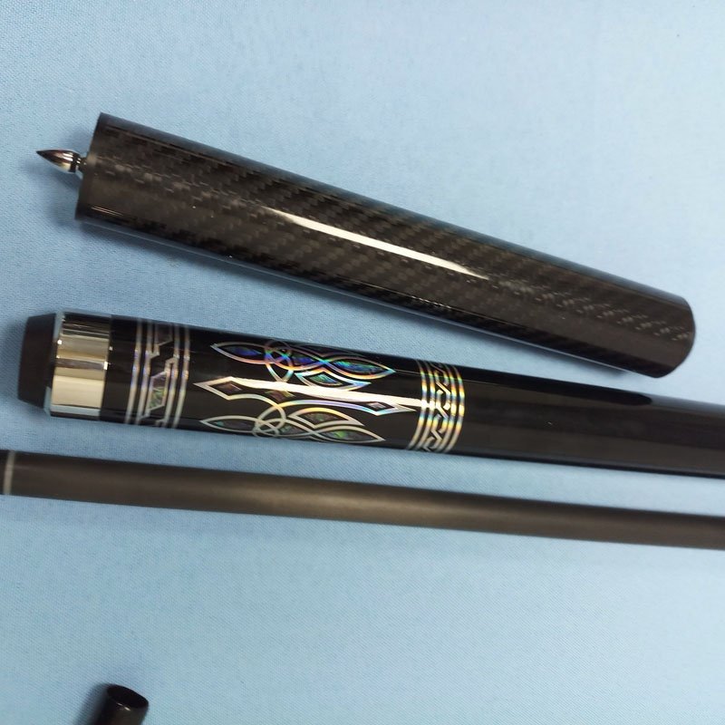 Jassinry Latest Full Carbon Black Radial Pin Pool Cues 58inch 13mm/12.5mm/11.5mm/10.5mm Billiard Cue Stick Sets with Extension