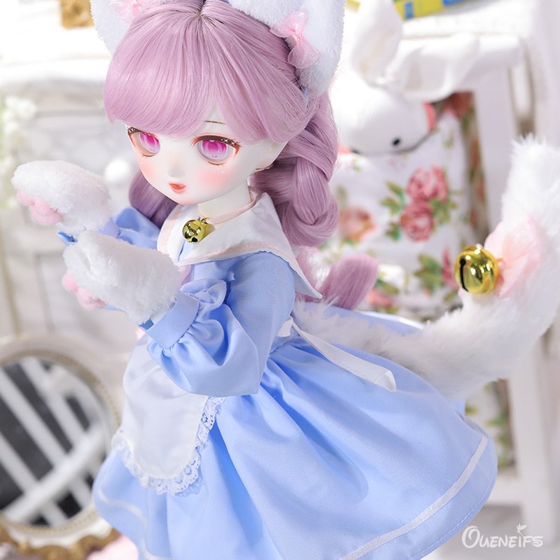 BJD Doll Naiko 1/4 Meow and Jingle Bell Tail Decorative Style Cute and Delicate Doll Excellent Gift for Children