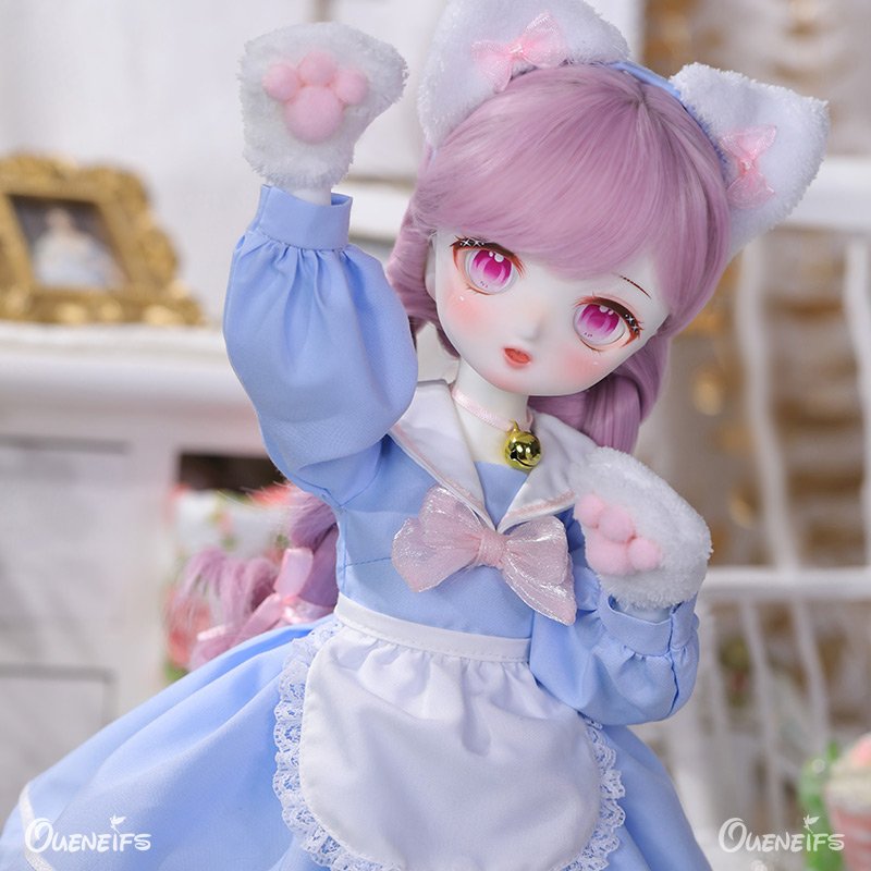 BJD Doll Naiko 1/4 Meow and Jingle Bell Tail Decorative Style Cute and Delicate Doll Excellent Gift for Children