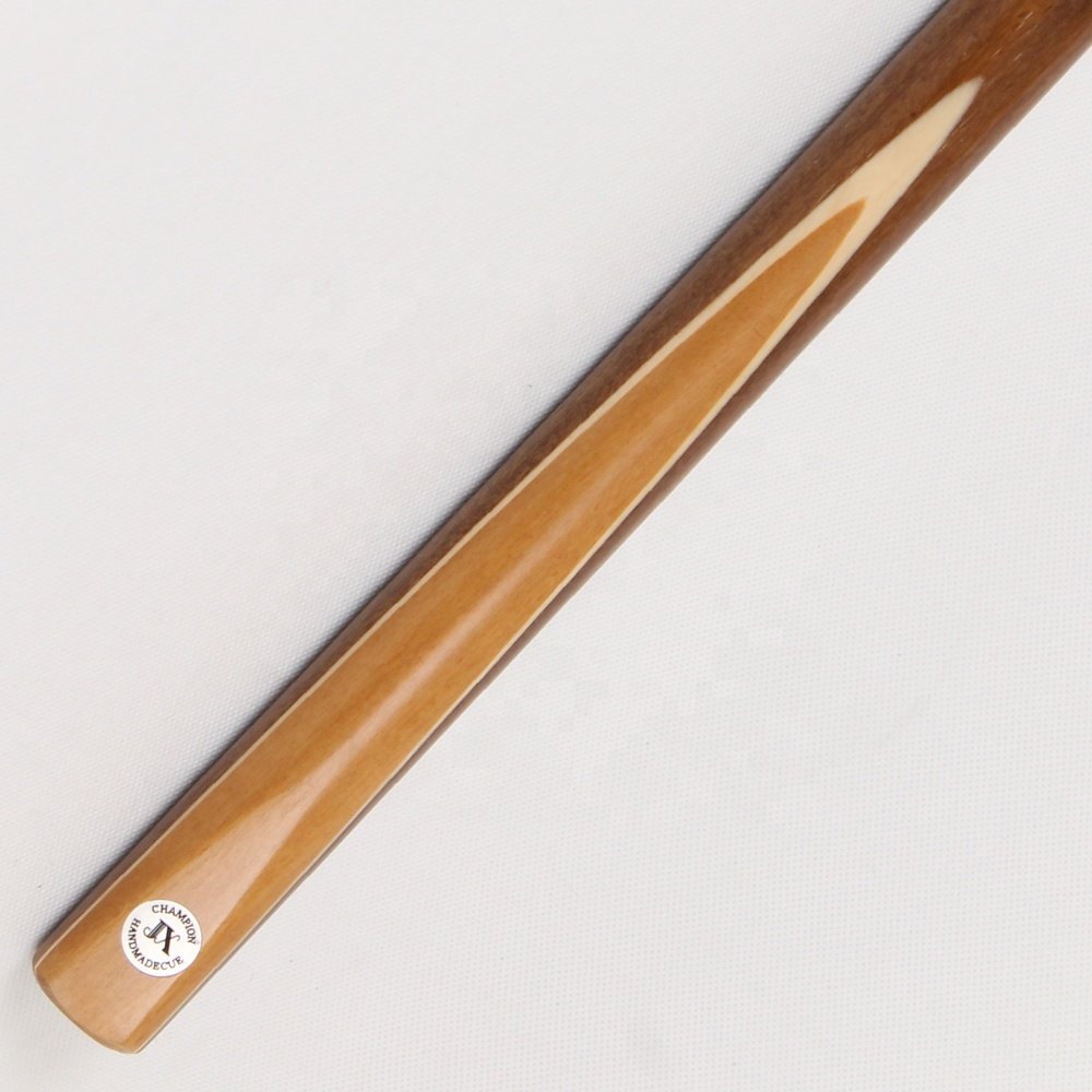 TQG-JX-016 Snooker Cue Ash Wood 3/4 Style 57-Inch White Wax Wood with Tail Hole and 9.5mm Tip Single Cue with Decal Grip