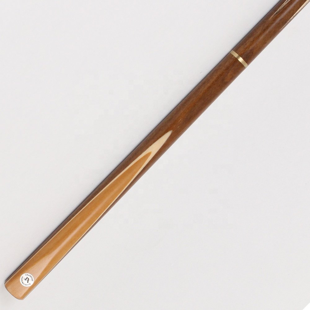 TQG-JX-016 Snooker Cue Ash Wood 3/4 Style 57-Inch White Wax Wood with Tail Hole and 9.5mm Tip Single Cue with Decal Grip