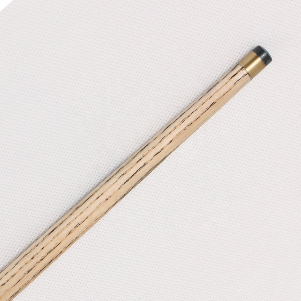 TQG-JX-016 Snooker Cue Ash Wood 3/4 Style 57-Inch White Wax Wood with Tail Hole and 9.5mm Tip Single Cue with Decal Grip