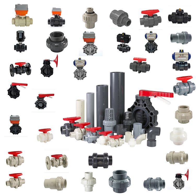 APAS Factory Direct ASTM SCH80 SCH40 Din Asni Jis Cns Compact Single Double Union Ball Valve Pvc Pipe Fittings for Water Supply