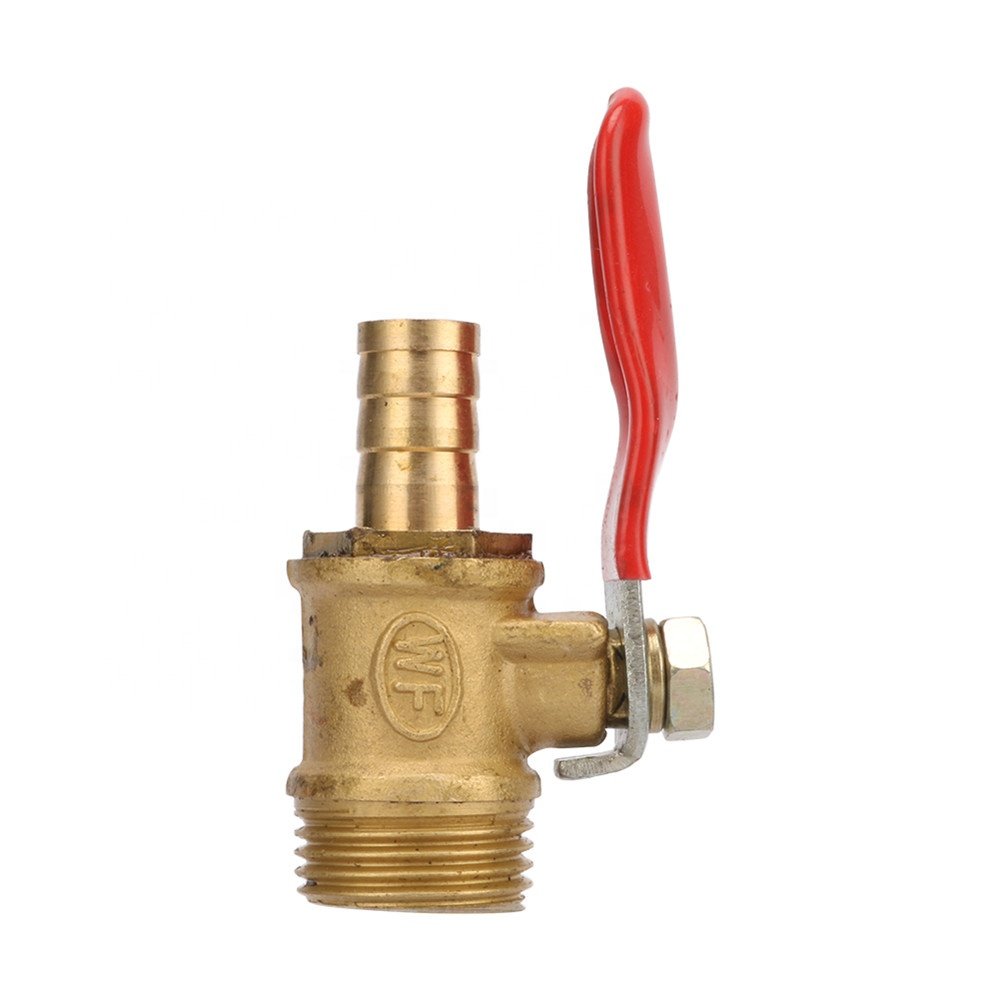 Brass Barbed 3/8" Male Thread to 8mm Hose Pipe Connector Joint Oil Gas Pipe Fittings Ball Valve