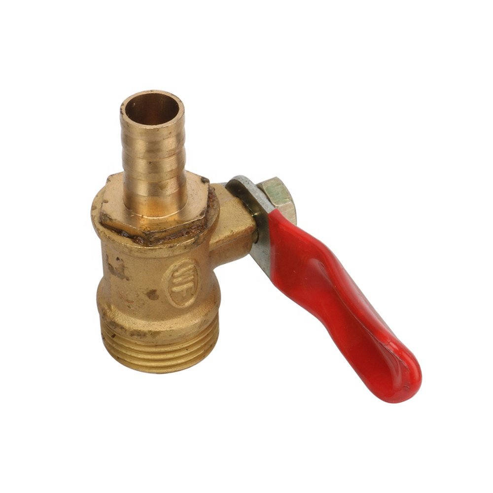 Brass Barbed 3/8" Male Thread to 8mm Hose Pipe Connector Joint Oil Gas Pipe Fittings Ball Valve
