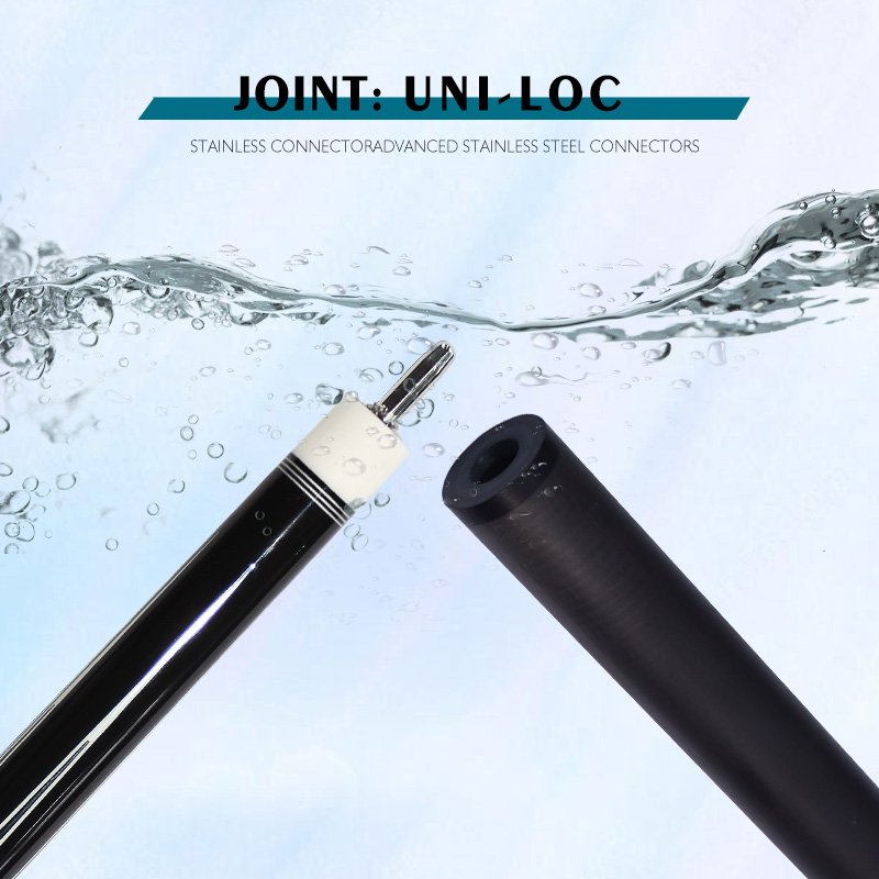 Professional Carbon Fiber Snooker & Pool Cue - 12.9mm Leather Tip with Low Deflection Shaft (OK HEALING)