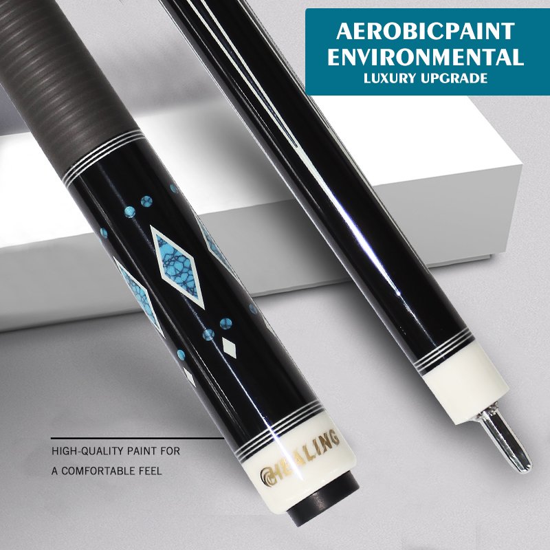 Professional Carbon Fiber Snooker & Pool Cue - 12.9mm Leather Tip with Low Deflection Shaft (OK HEALING)