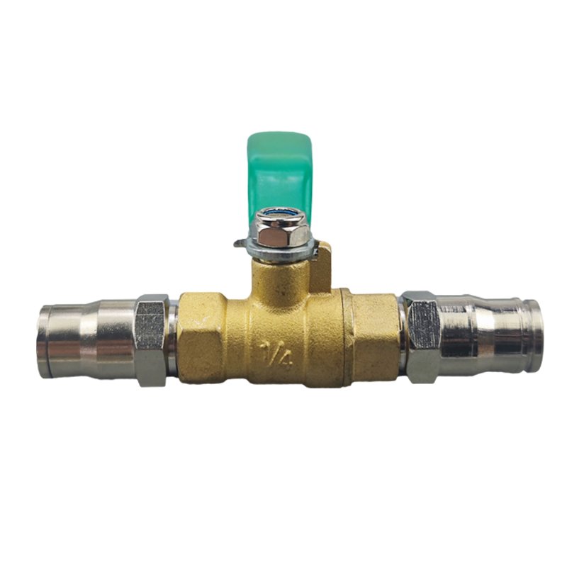 Brass Ball Valve 1/4'' Female Thread Connector Joint Copper Pipe Fitting Coupler Adapter 1 Pcs