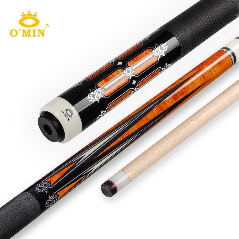 OMIN XF-B1-3 Billiard Pool Cue 12.8mm Tip Carbon Tube 55cm Leather Grip Adjustable Weigh Bolt Billiard Cue Stick