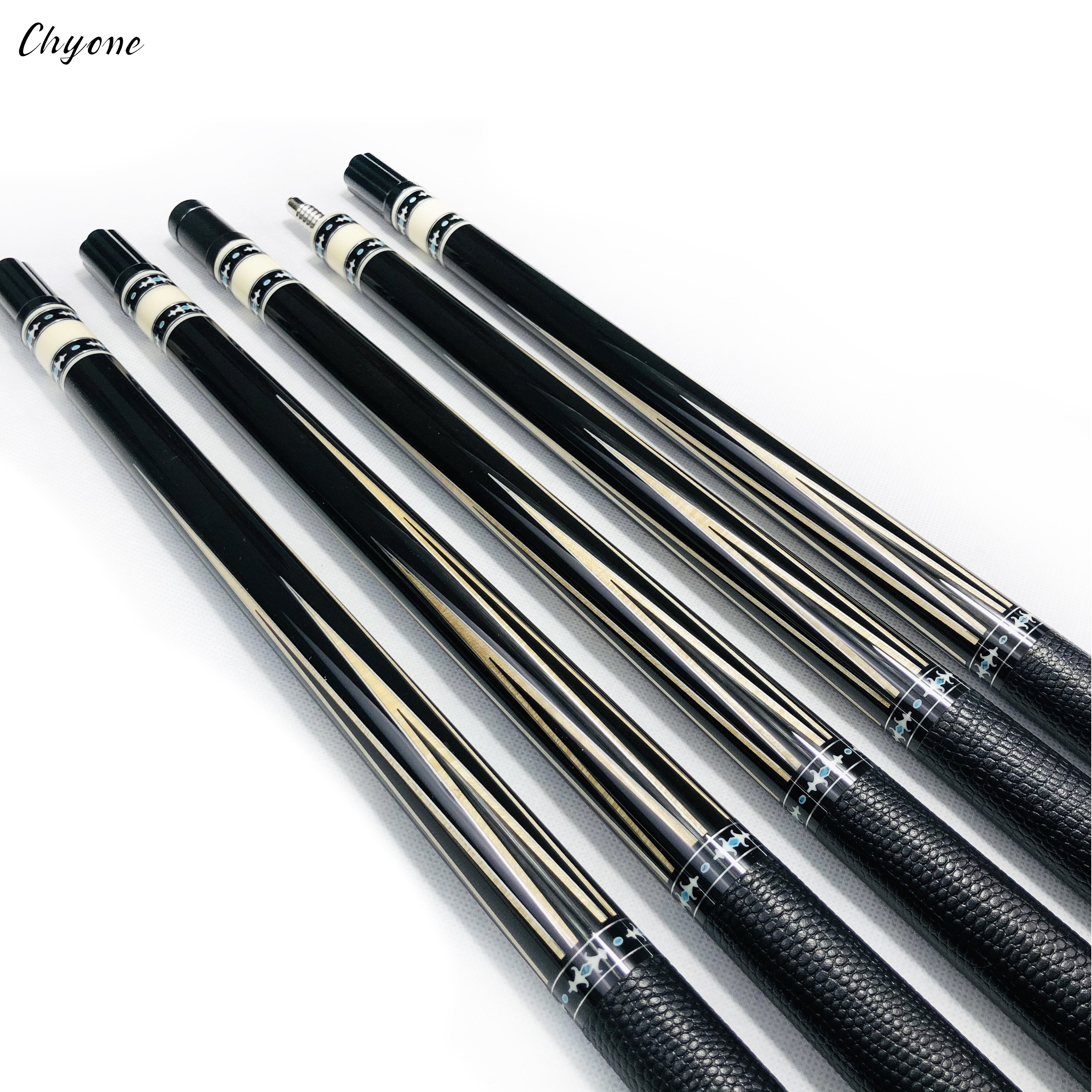 Pool Cue Chyone Custom Silver Points Inlay Black Ebony JMC Hard Maple Shafts 1/2 Joint Carom Cue Stick Billiard Cue