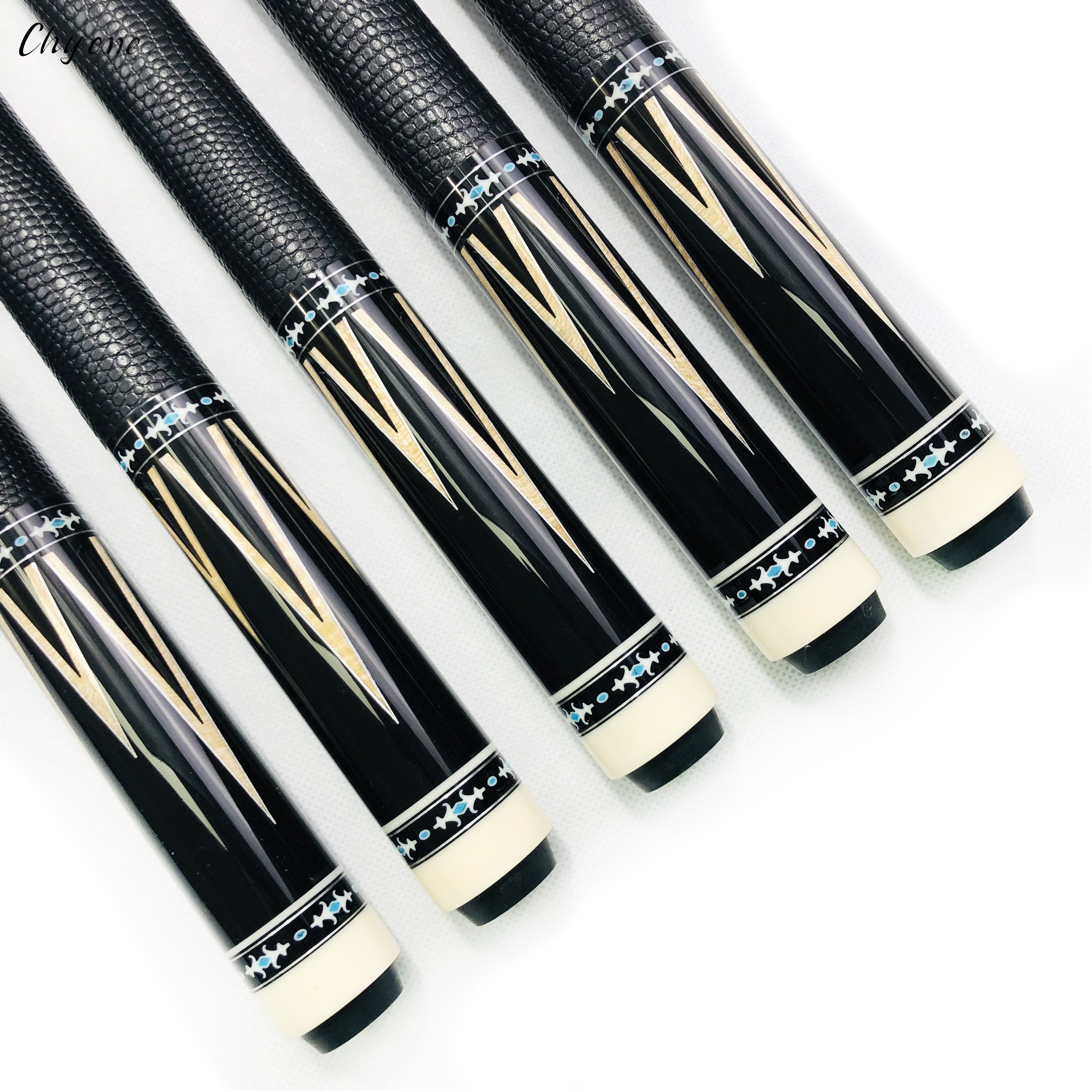 Pool Cue Chyone Custom Silver Points Inlay Black Ebony JMC Hard Maple Shafts 1/2 Joint Carom Cue Stick Billiard Cue
