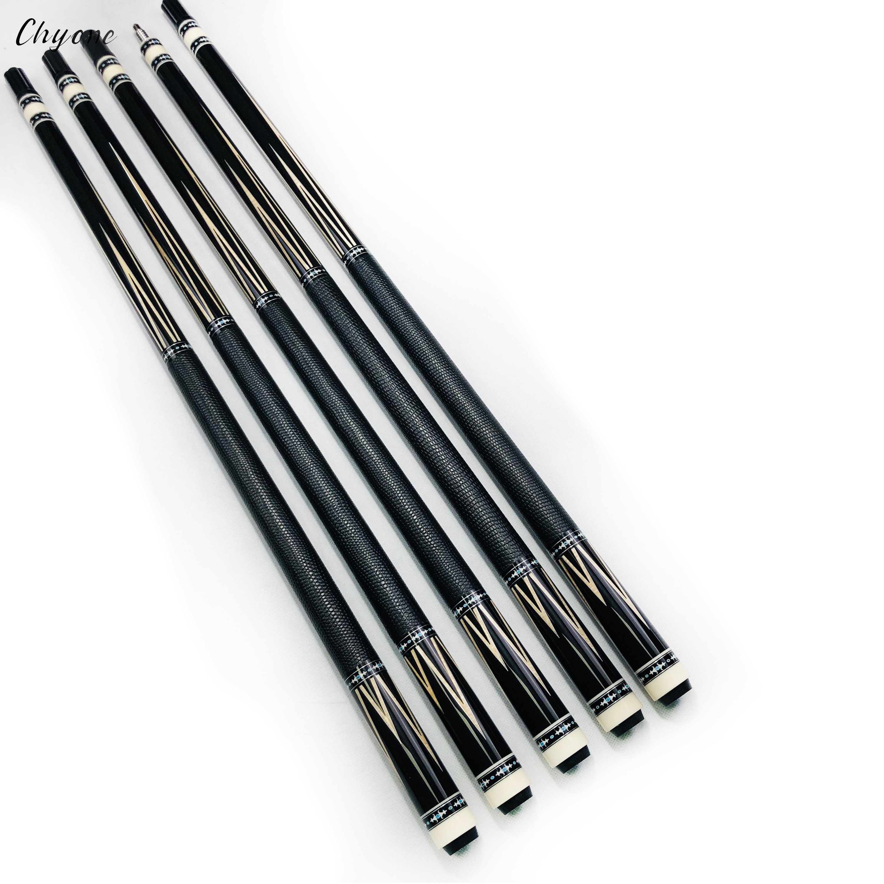 Pool Cue Chyone Custom Silver Points Inlay Black Ebony JMC Hard Maple Shafts 1/2 Joint Carom Cue Stick Billiard Cue