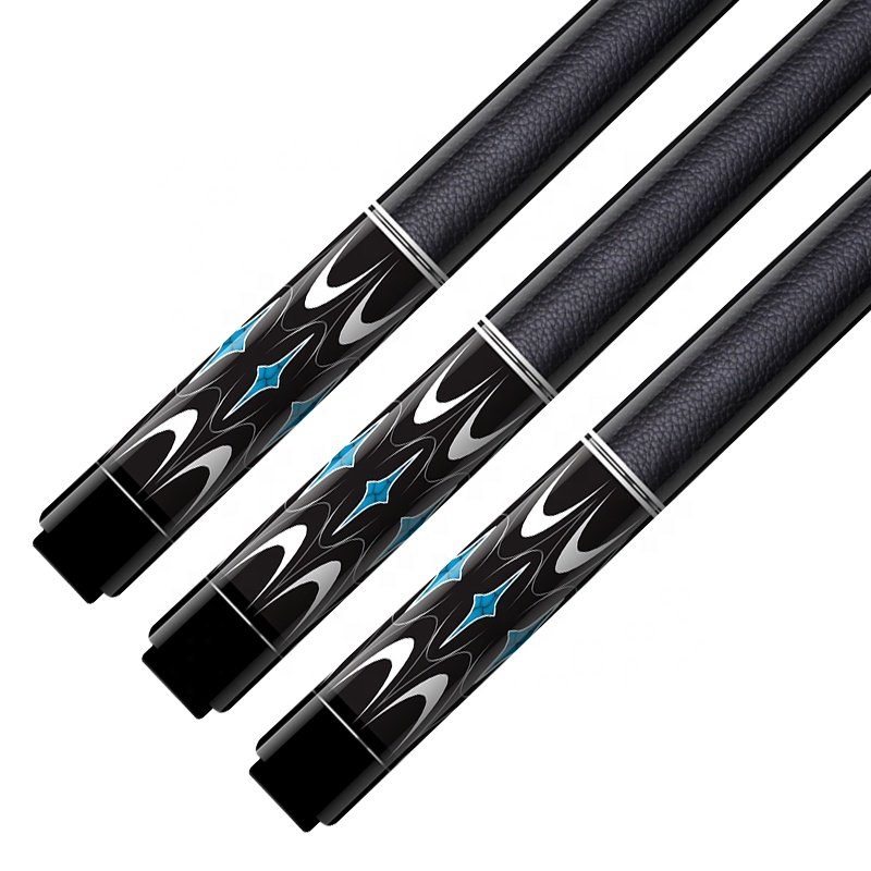 TQG-LC-082 Billiards Cue 1/2 Split 12..5mm Maple with Multiple Designs Steel Joint and Marking Butt Carbon Fiber Pool Cue