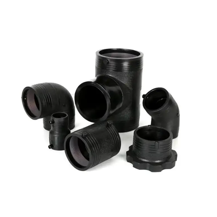 Hot Melt HDPE Pipe Fittings Elbow Tee End Cap Reducing Tee Reducer