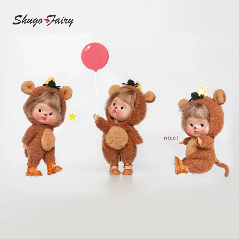 PreOrder XiaoPangpi Bjd Doll 1/8 XiaoCong1 OB11 Blythe Qbaby Reborn SuperCute SoothBigHead Figure Ball Jointed Dolls ShugaFairy
