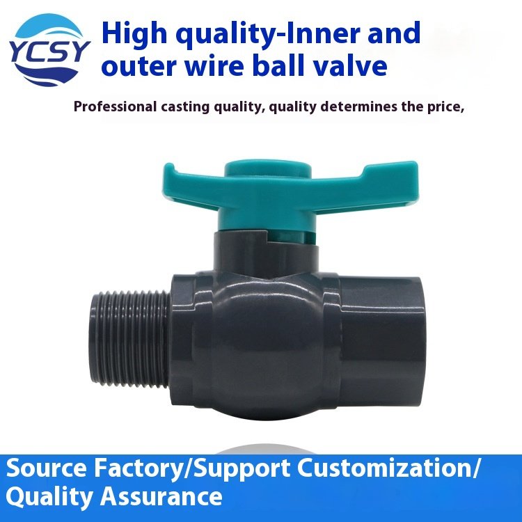 British Standard PVC Ball Valve Manual Water Pipe and Tank Joint with Internal and External Thread GB Approved OEM Supported