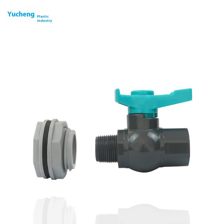 British Standard PVC Ball Valve Manual Water Pipe and Tank Joint with Internal and External Thread GB Approved OEM Supported