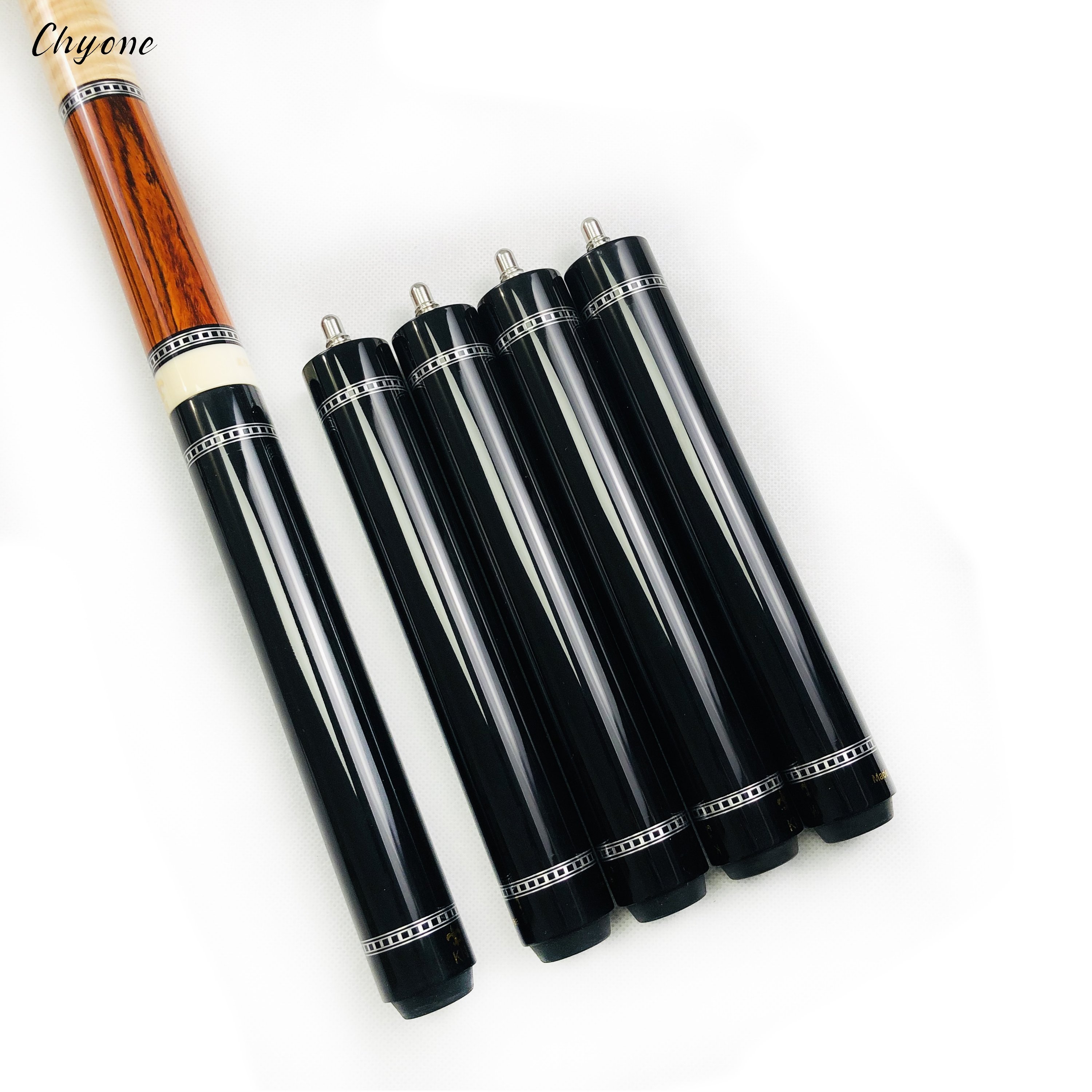 Pool Cue Extension Chyone Custom 8inch / 10inch Black Ebony Wood Quick Release Billiard Cue Extensions Carom Cue Extensions