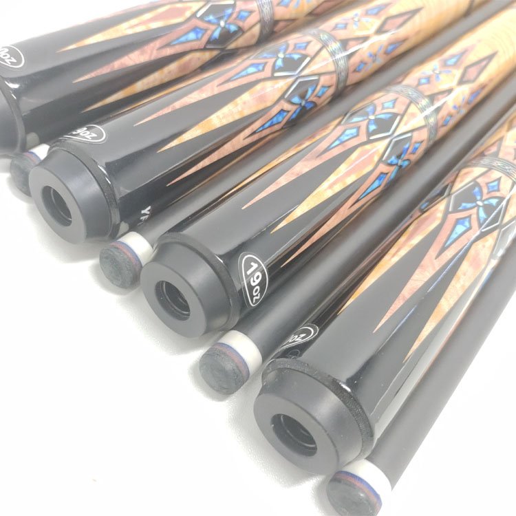 Canadian Maple Sticker Butt 12.5mm Tips Carbon Fiber Shaft Billiard Pool Cue Stick Black 8 Ball Cues