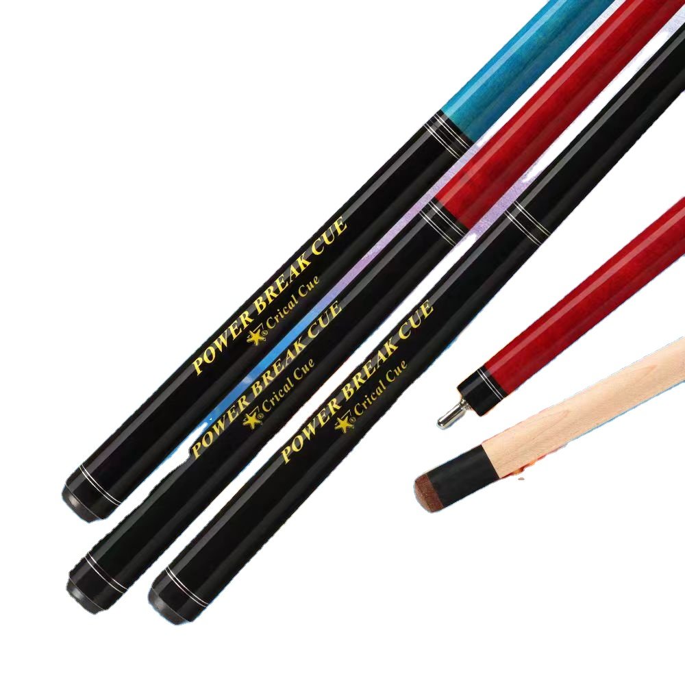 Integrated Critical Jumping Eight Big Head Black Cue for Pool Explosive Ball Charging with Cocobolo Butt Sleeve