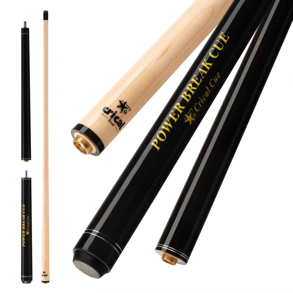 Integrated Critical Jumping Eight Big Head Black Cue for Pool Explosive Ball Charging with Cocobolo Butt Sleeve