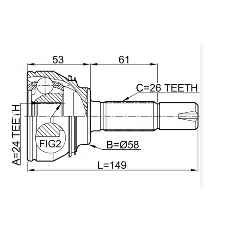 Joint Cv Kits Drive Shaft for Toyota Corolla 43420-12440 Joint Shaft