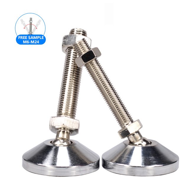 Metal Stainless Steel Heavy Duty Leveling Feet Swivel Adjustable M19 Ball Joint Leveling Feet Machine Feet