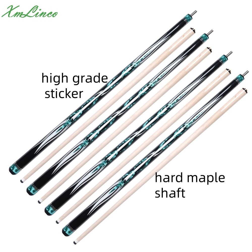 Xmlinco New Customized Carom Pool Cue 12mmTip Size High Grade Sticker VP2 Pin 142cm Hard Maple Shaft 142cm