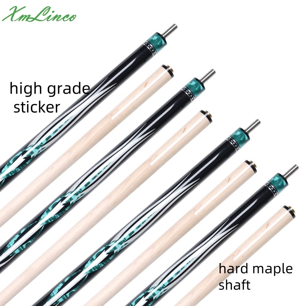 Xmlinco New Customized Carom Pool Cue 12mmTip Size High Grade Sticker VP2 Pin 142cm Hard Maple Shaft 142cm