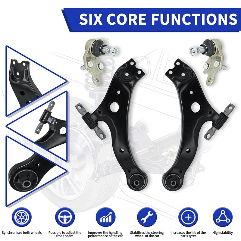 12 Pcs Suspension Kit Front Lower Ball Joints Control Arms Outer & Inner Tie Rods for 2002-2003 Toyota Camry Lexus ES300
