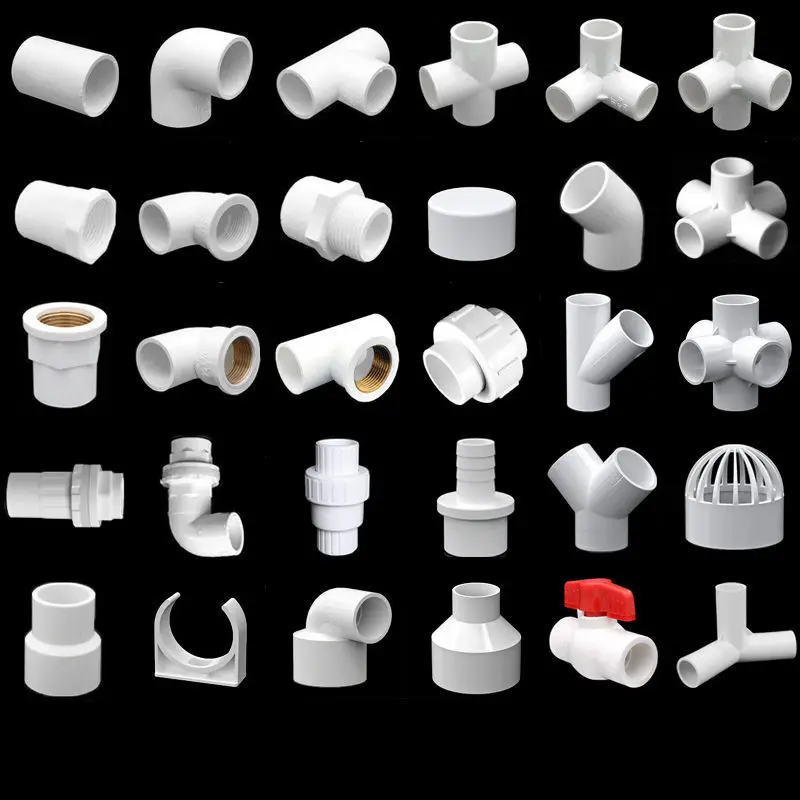 Water Supply All Types of Ball Valve 3 6 Way Plastic Joint 45 90 Degree Elbow Flange Tee Reduce Coupling Pvc Pipe Fittings Names