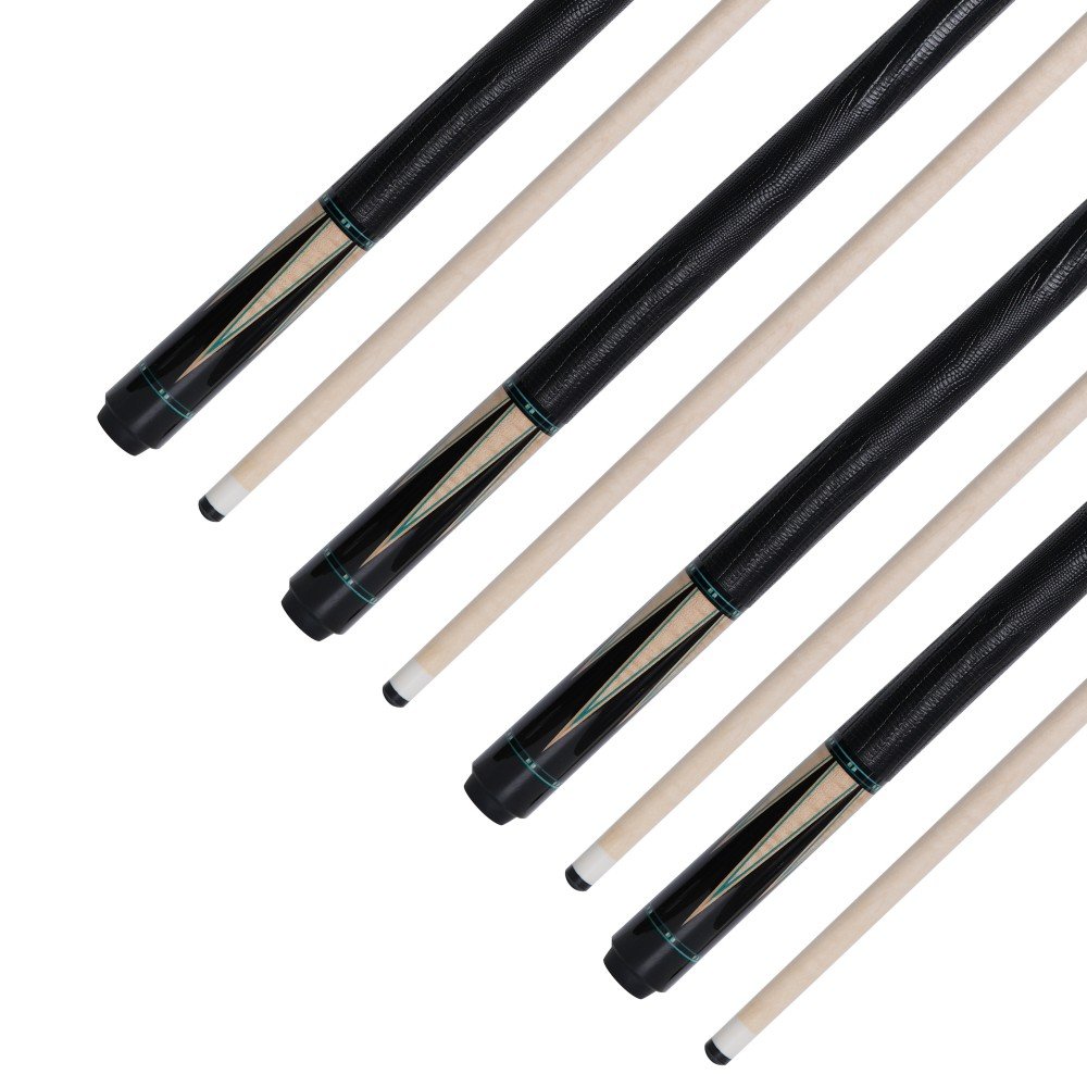 CUEELF Professional Straight Inlay Pool Cue Luxury Ebony with Curly 58" Billiard Pool Cue Stick Solid Wood