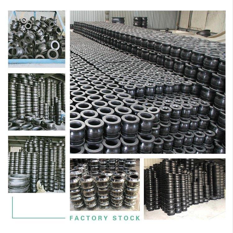 China Manufacture Flange Soft Connector Shock Absorber Rubber Expansion Joints Double Ball Bellow Flexible Connect