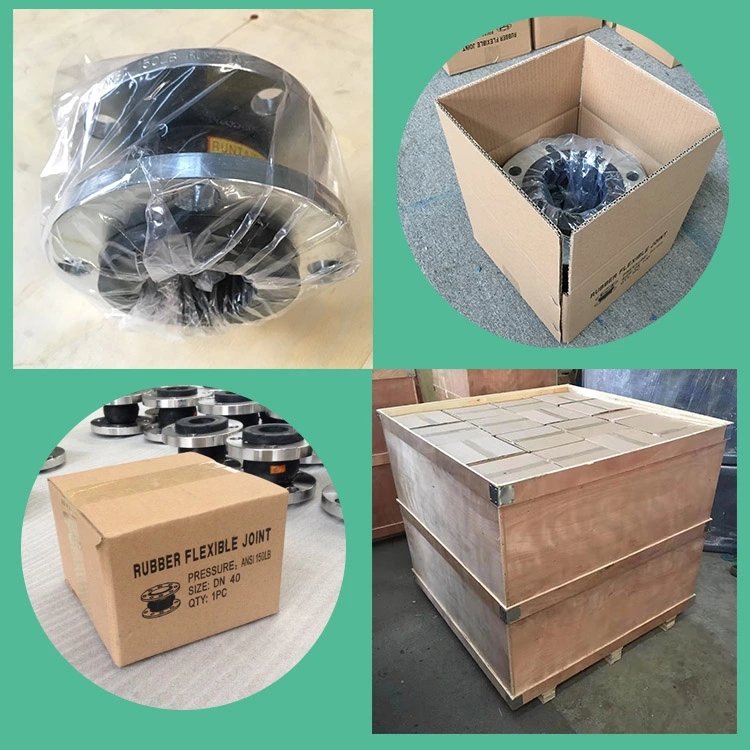 China Manufacture Flange Soft Connector Shock Absorber Rubber Expansion Joints Double Ball Bellow Flexible Connect