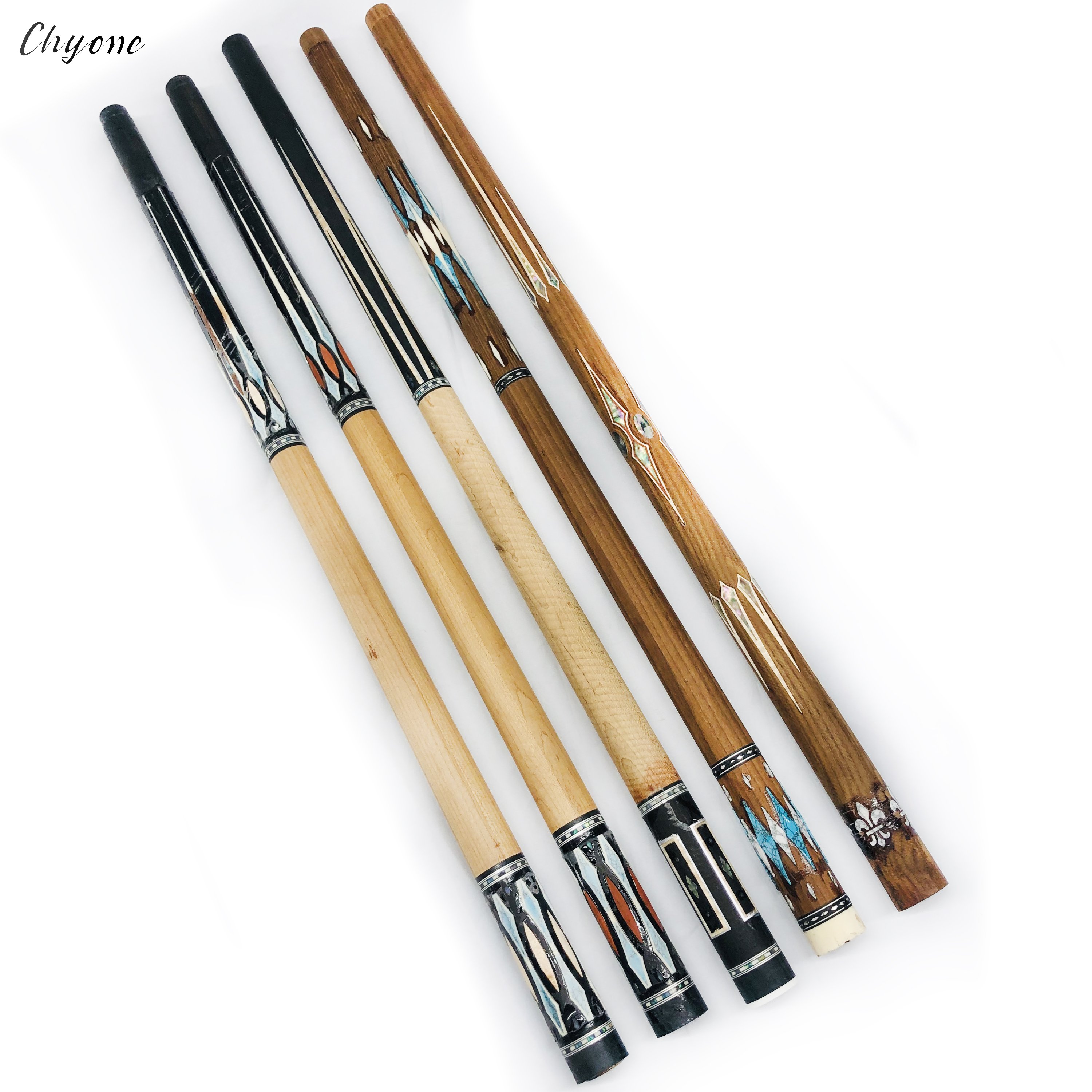 Pool Cue Stick Chyone Custom Points Inlay Semi-finished Zyoumon Wood Billiard Cue Stick Handmade 3 Cushion Carom Cue