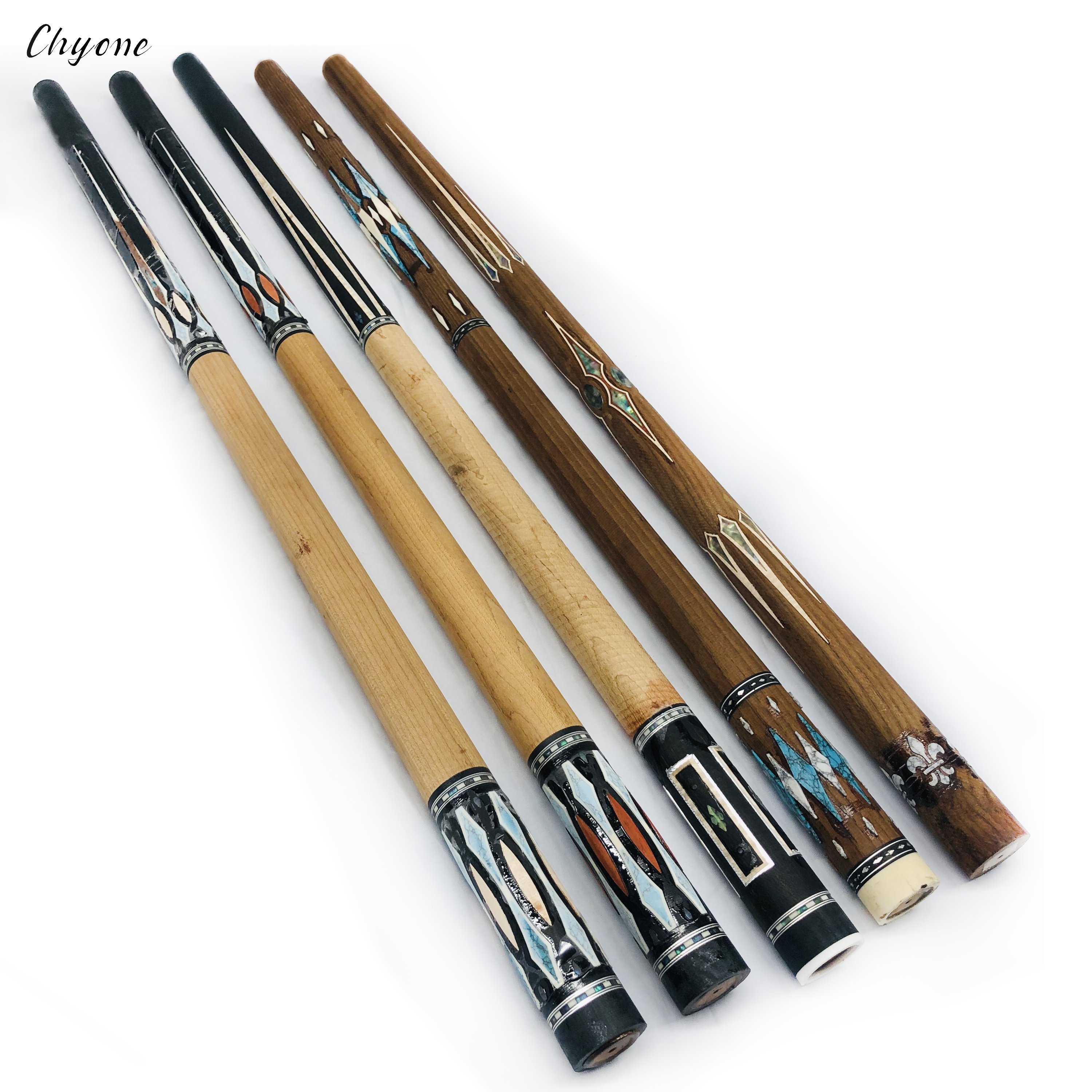 Pool Cue Stick Chyone Custom Points Inlay Semi-finished Zyoumon Wood Billiard Cue Stick Handmade 3 Cushion Carom Cue