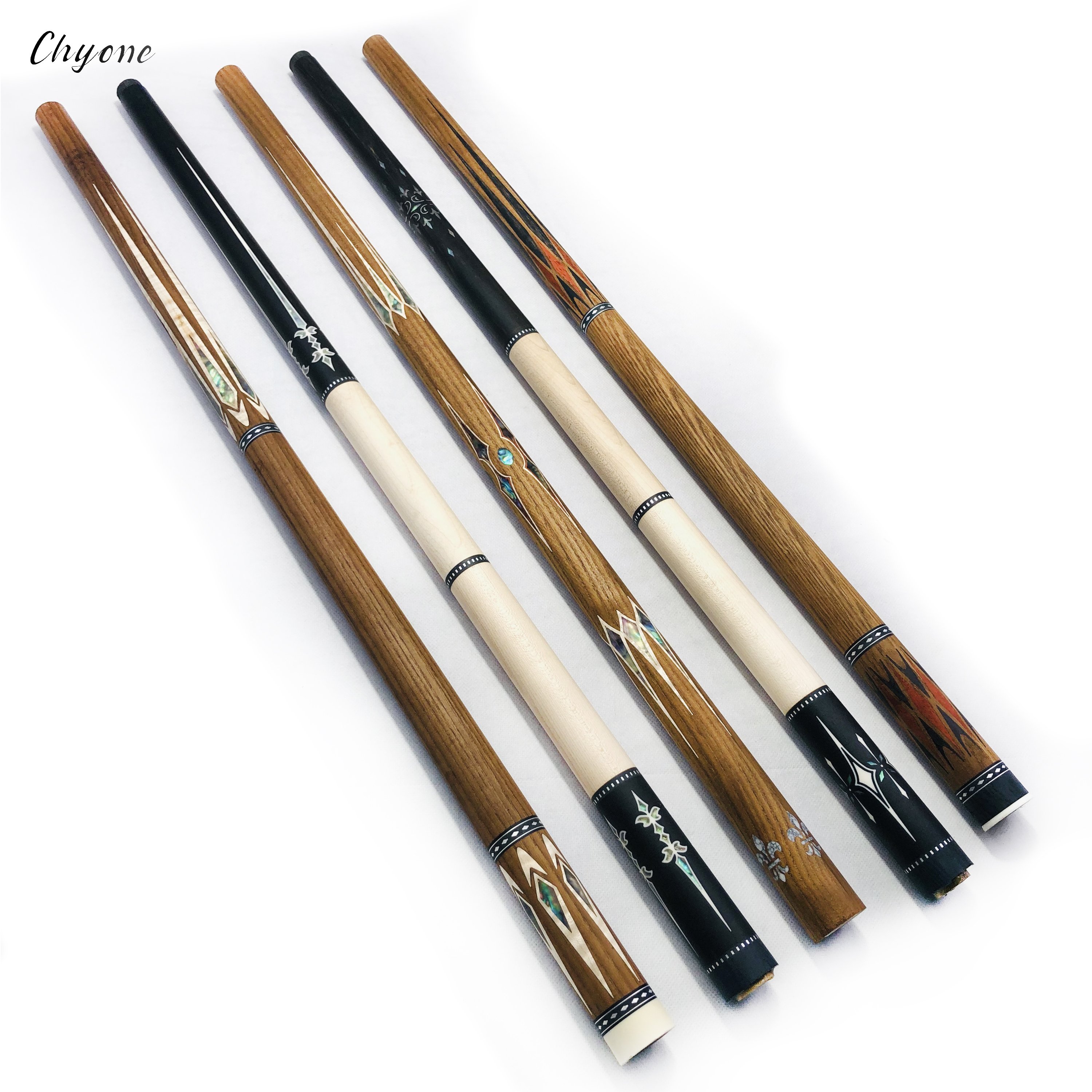Pool Cue Stick Chyone Custom Points Inlay Semi-finished Zyoumon Wood Billiard Cue Stick Handmade 3 Cushion Carom Cue