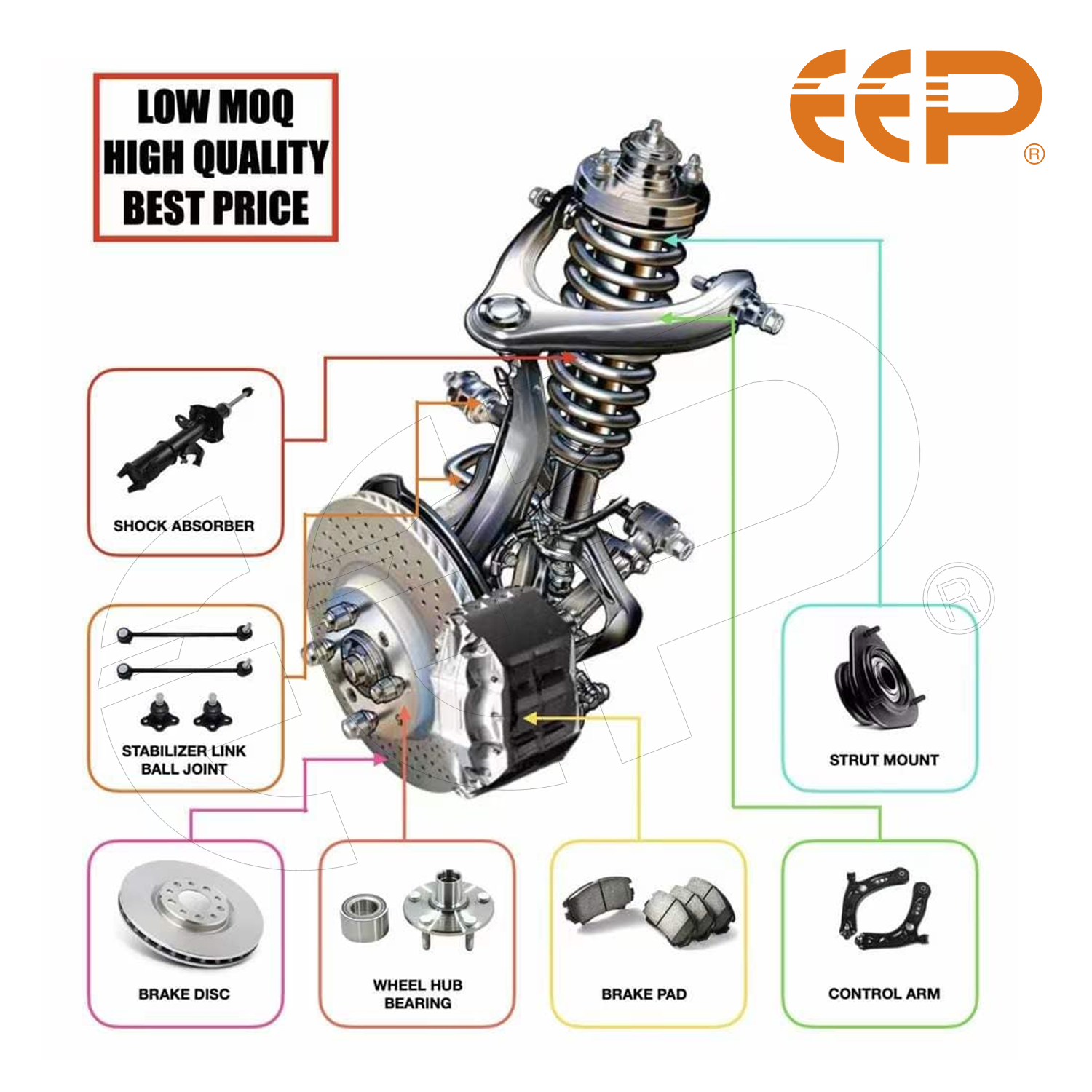 EEP Car Accessories Front Stabilizer Bar End Link for NISSAN MURANO X-TRAIL at MT Z51 T31 54668-1AA0A