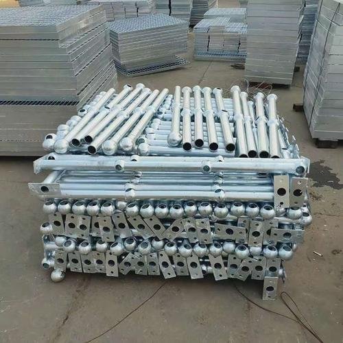 Hot Sale Standard Galvanized Steel Ball Joint Stanchion Handrail Factory Wholesale Outdoor Balustrades & Handrails