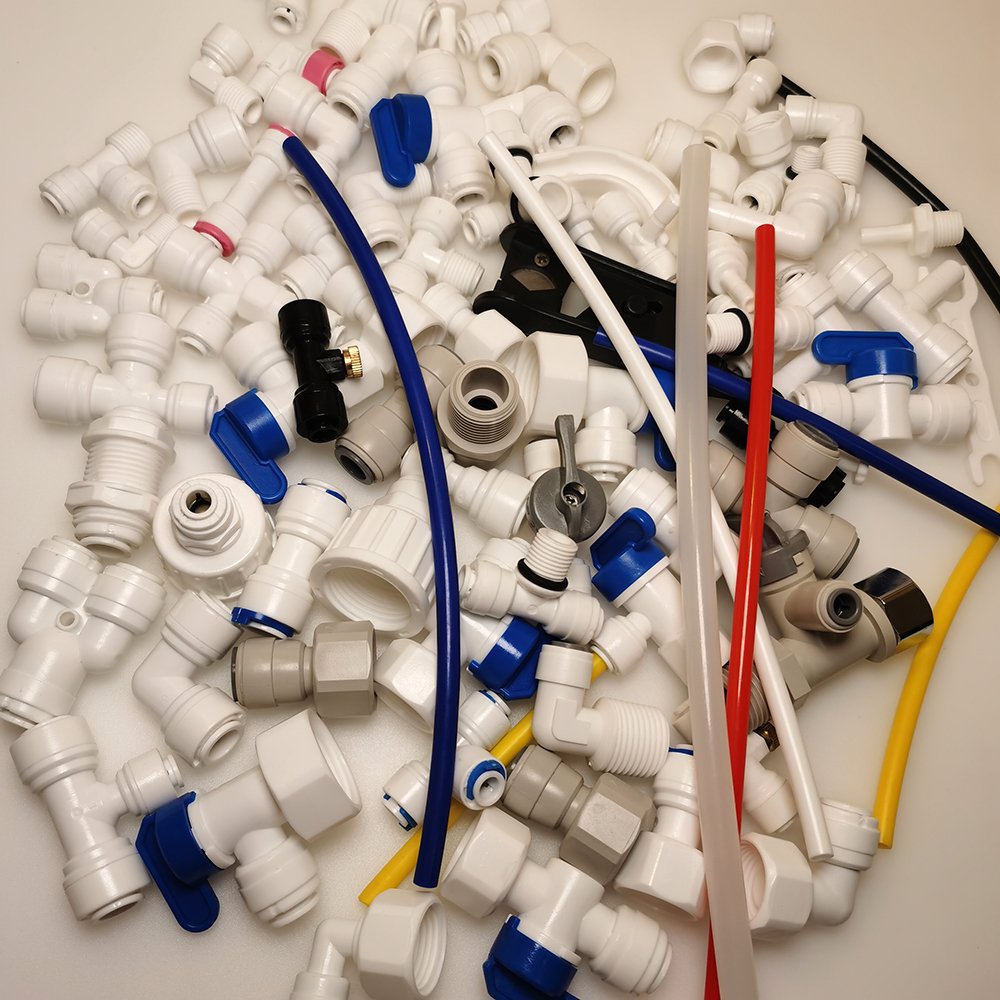 Liyuanpure 1/4'' Tube to 1/2" NPT Male Elbow Adapter Pipe Fittings Sanitary Fittings for Water Line Quick Connect.