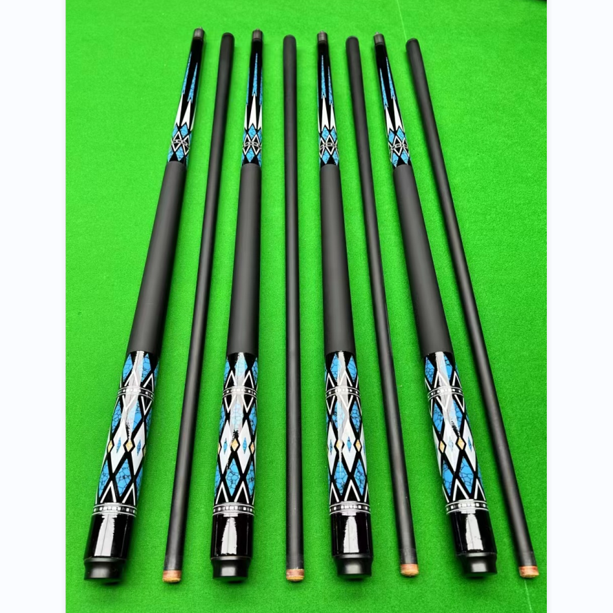 Hot Sale High-grade Black 1/2 Carbon Fiber Stainless Steel Center Joint Billiard Cue