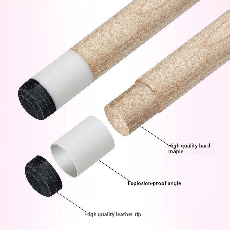 Big Head Billiard Cue Pink String North America Maple Center Joint Chinese Black Eight Nine-Ball Snooker Cue